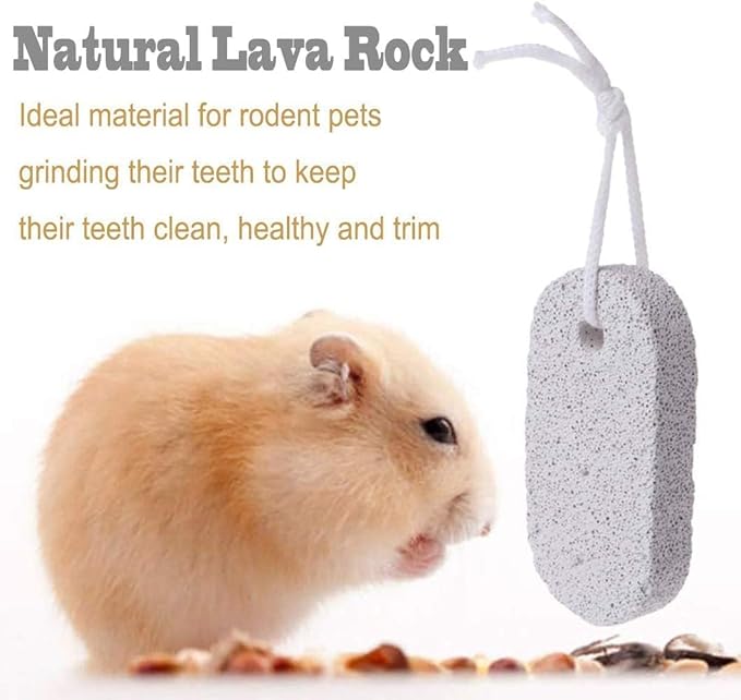 PINVNBY 10 Pcs Rbbits Lava Blocks Chinchilla Lava Ledge Small Animal Mineral Calcium Stone Bunny Teeth Grinding Chew Toy for Hamster Chinchilla Rabbit