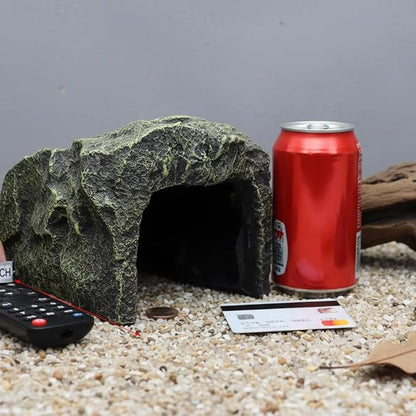 Reptile Hide Medium Rock Snake Hide Cave Hideout Terrarium Habitat Decor Ornament Bearded Dragon Tank Accessories