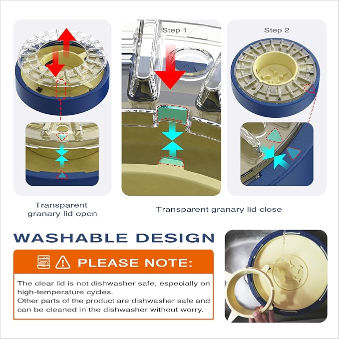 KADTC Large Size & Capacity Spinning Dog Puzzle Feeder, U.S. Brand & Design,Actually Slows Down Eating to 5-60 Minutes,Anti-Gulping Mental Enrichment for Dogs Treat & Food Dispenser Toy