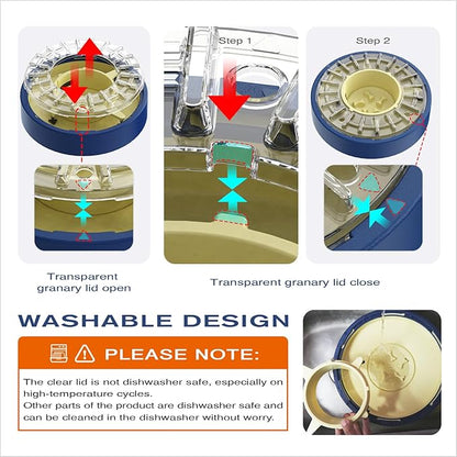 KADTC Large Size & Capacity Spinning Dog Puzzle Feeder, U.S. Brand & Design,Actually Slows Down Eating to 5-60 Minutes,Anti-Gulping Mental Enrichment for Dogs Treat & Food Dispenser Toy