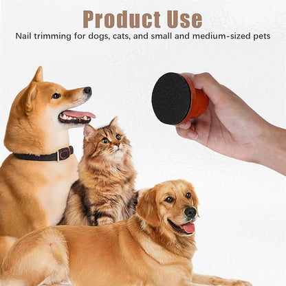 Dog Nail File,Wood Cat Nail File Boards,Pet Toenail Grinder Board, Scratcher Board Puppy Pad for Small to Medium-Sized Dogs and Cats with 3 Pcs Replaceable Sandpaper (Brown)