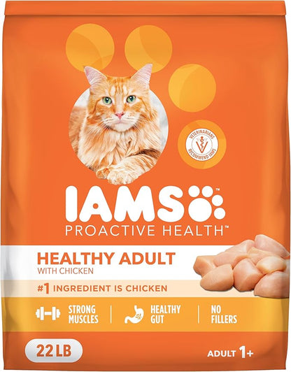 IAMS Proactive Health Adult Healthy Dry Cat Food with Chicken, 22 lb. Bag