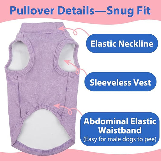 Dog Sweater Fleece - Purple, XS - Stretchable Sleeveless Vest | Warm Lightweight Sweatershirt, Pullover Design for Puppy,Chihuahua Clothes,Autumn/Winter Outdoor Clothing