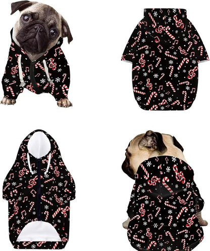 Christmas Family Pajamas Matching Sets with Pockets Dog Costumes for Small Dogs Long Sleeve Sleepwear Plus Size