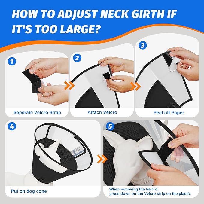 Dog Cone Collar with Soft Liner to Stop Licking, Elizabeth Recovery Collar After Surgery for Large Medium Dogs, Comfortable Pet Head Cone Alternative for Neutering Spay Injury (2XL)
