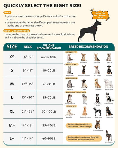 MIDOG Inflatable Dog Cone Collar – Soft Dog Cone Alternative After Surgery, Comfortable Recovery Neck Donut ECollar for Small Medium & Large Dogs and Cats to Stop Licking & Vision-Friendly (Grey,S)