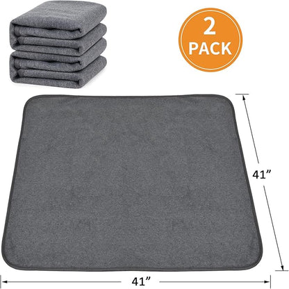 Wahsalbe Puppy Pads 2 Pack, 41x41 Washable Pee Pads Whelping Pads, Absorb Dog Mats, Non-Slip Dog Training Pads for Whelping, Potty, Training, Playpen, Crate