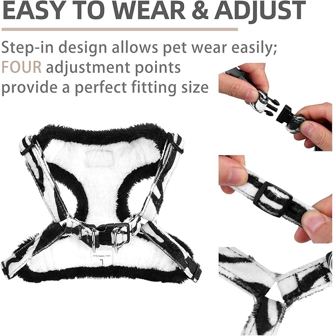 PUPTECK Dog Harness and Leash Set Medium Sized, Step in No Pull Adjustable Puppy Cat Harness Reflective Pet Vest