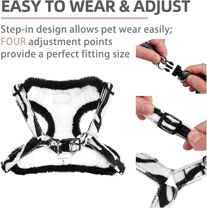 PUPTECK Dog Harness and Leash Set Medium Sized, Step in No Pull Adjustable Puppy Cat Harness Reflective Pet Vest