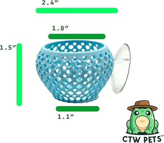 CTWPets Betta Bulb Hide | Betta Rest Fish Tank Ornament | Aquarium Cave with Suction Cup for Small Fish Tank, Betta Habitat, Shrimp Hideout, Aquatic Decor (Cotton Candy Blue)