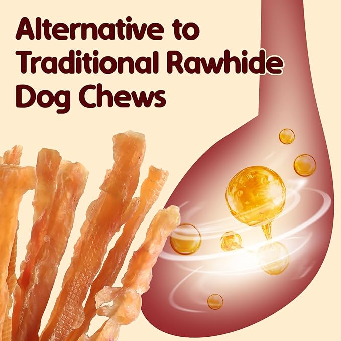 TailParty Turkey Tendons for Dogs, 4 oz All-Natural Dental Chew Sticks, Rawhide Alternative, Long-Lasting Training-Reward Treats for Health-Conscious Pet Owners (10 Strips/Pack)