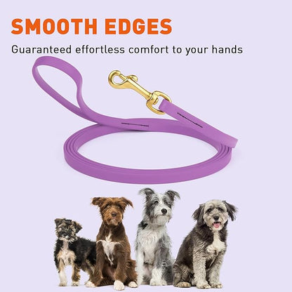 Viper Biothane K9 Working Dog Leash Waterproof Lead for Tracking Training Schutzhund Odor-Proof Long Line with Solid Brass Snap for Puppy Medium and Large Dogs, 15ft Amethyst Purple