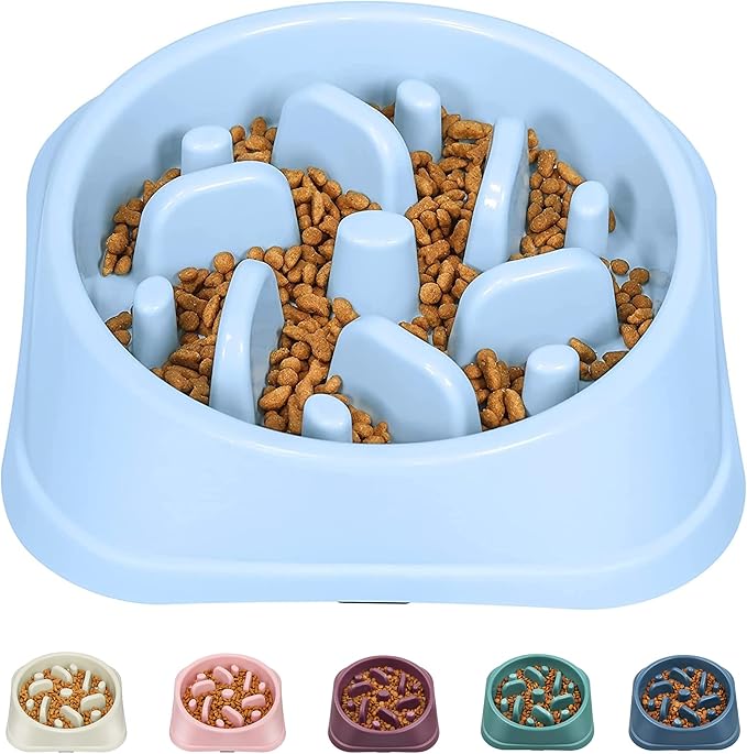 UPSKY Slow Feeder Small Dog Bowl - Anti-Slip Puzzle Bowl Feeder, Interactive Bloat Stop, Anti-Choking