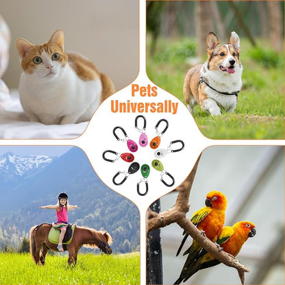 18 Pieces Dog Clicker for Training, Pet Training Clicker Set with Wrist Strap Clickers Trainer for Dogs Cats Puppy Birds Horses Behavioral Training (Multicolor)