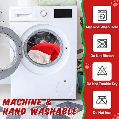 Self Heating Cat Sleeping Bag Self Warming Cat Cave Heated Pad Cozy Soft Winter Washable Wrap Red and Green Pet Sleeping Pouch Snuggle Sack for Puppy Dog Kitten, 24 x 21 Inch