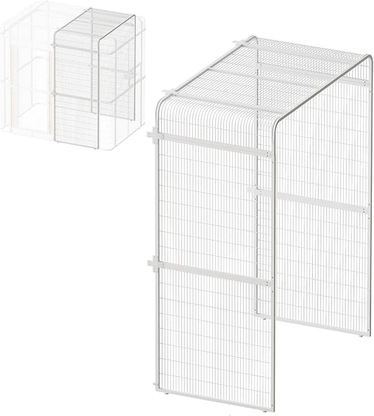 wonline 33.5-Inch Extra Large Bird Cage Extension Part for Parakeets Outdoor Bird Aviary Parrot Cage with Perch, Walk-in Heavy Duty Birdcage for Macaws Canaries Parrots Budgie Lovebirds, White