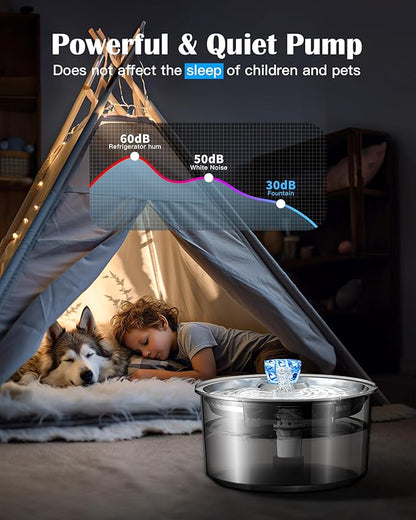 Dog Water Fountain Pump Replacement, Water Pump for lesotc Dog Cat Water Fountain/Dog Water Bowl Dispenser Replacement Pump for D2223, D2341, D2322, D2419 Models