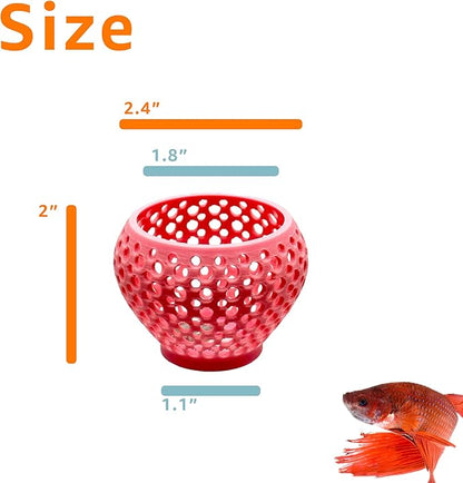 Betta Bulb Hide 2.0 | Betta Rest Fish Tank Ornament Large | Aquarium Cave with Suction Cup for Small Fish Tank, Betta Habitat, Shrimp Hideout, Aquatic Decor Large (Bubblegum Pink)