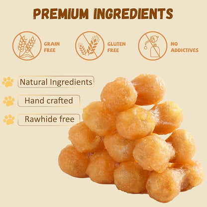 Dog Treats Chicken Wrapped Peanut Butter Bones 2.5'', Easily Digestable Dog Chews Rawhide Free Grain Free, Chewy Training Treats Snacks for Small Medium Large Dogs, 10.6 oz