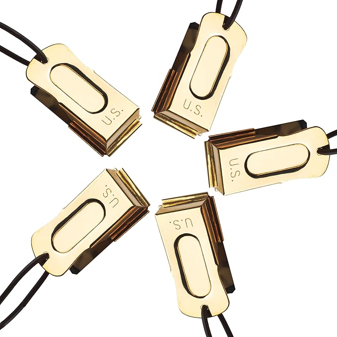 Mythrojan Brass and Steel Pet Training Clicker Puppy Dog Training Cricket Clicker U.S. Engraved WII Military Gear Metal Clicker in Set of 5 Pcs