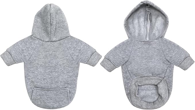 Idepet Pet Dog Hoodies Dog Clothes for Small Dogs Vest Chihuahua Clothes Warm Coat Jacket Autumn Puppy Outfits Cats Dogs Clothing(XL,Dark Grey)