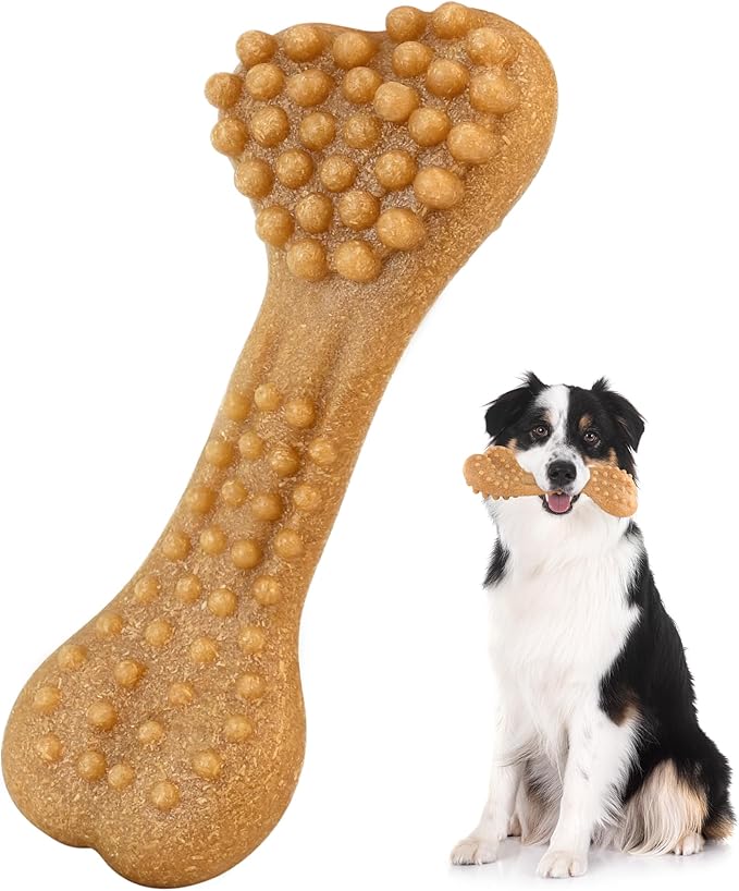 Durable Dog Chew Toy for Aggressive Chewers, Tough Dental Toy for Teeth Cleaning, Boredom & Anxiety Relief, Long-Lasting Toy for All Dog Sizes & Teething Puppies, Keep Them Busy