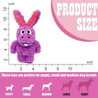 SLIWOWO Donkey Squeaky Dog Toys to Keep Them Busy, Stuffed Plush Girl Dog Toy Birthday Gift Crinkle Pet Puppy Tug Toy for Small Medium Large Dogs (Purple)