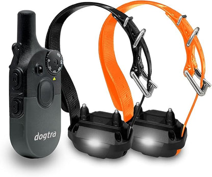 Dogtra 200iQ 2-Dog Remote Training E Collar – 100 Levels, Tone, Vibration, 1/2 Mile Range – Compact, Waterproof, One-Handed Control for Dogs 10 lbs+ – Lightweight System for Daily Obedience Training