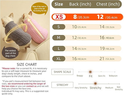 2 Pack Dog Sweaters for Small Dogs - Puppy Medium Warm Clothes in Winter, Turtleneck Pullover Design for Boy Girl Pet, Doggie, Cat, Kitten Chihuahua Bulldog Pug Beagles (XS, Grey, Beige)