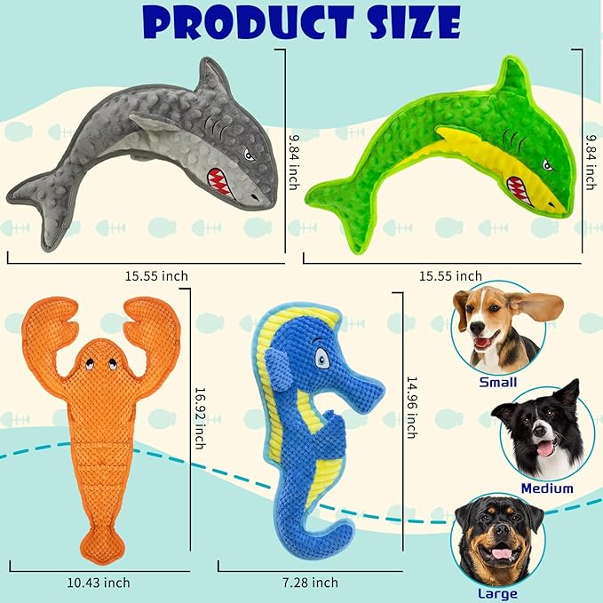 No Stuffing Dog Toys,Dog Squeak Toy for Small,Medium,Interactive Dog Toys for Large Dogs,Tug of War Toy,Puppy Teething to Keep Them Busy, Best Christmas Toys
