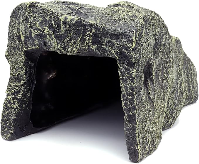 Reptile Hide Medium Rock Snake Hide Cave Hideout Terrarium Habitat Decor Ornament Bearded Dragon Tank Accessories