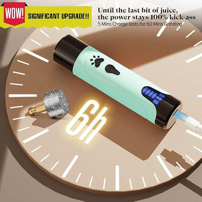 YABIFE Dog Nail Grinder, Dog Nail Trimmers and Clippers Kit, Super Quiet, Rechargeable, for Small Large Dogs & Cats Toenail & Claw Grooming,3 Speeds