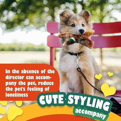 ALL FOR PAWS Dog Interactive Pheasant Toys, Squeaky Dog Toys, Stuffed Animal Dog Hunting Plush Toy, Large