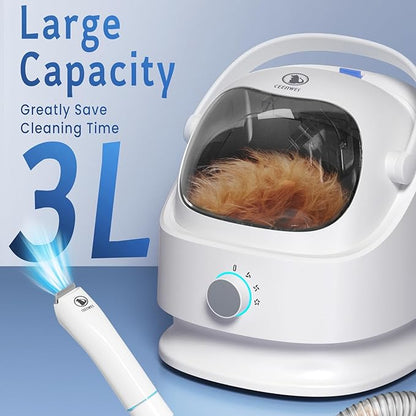 3L Dog Grooming Vacuum Dog Grooming Kit Professional Dog Hair Vacuum Pet Grooming Vacuum Pet Hair Removal Tool Dog Clipper Pet Grooming Shedding Brush for Dogs Cats