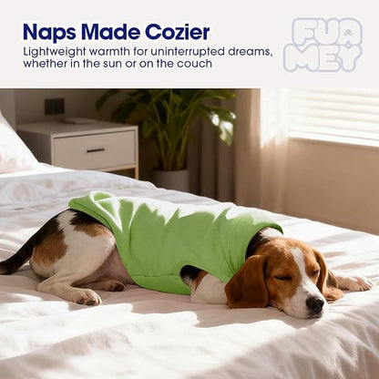 FUAMEY Dog Fleece Vest for Large Dogs,Warm Stretchy Dog Sweatshirts Pullover with Leash Hole Dogs Sweater Soft Pet Turtleneck Cozy Pet Vest Lightweight Sleeveless Green XXL