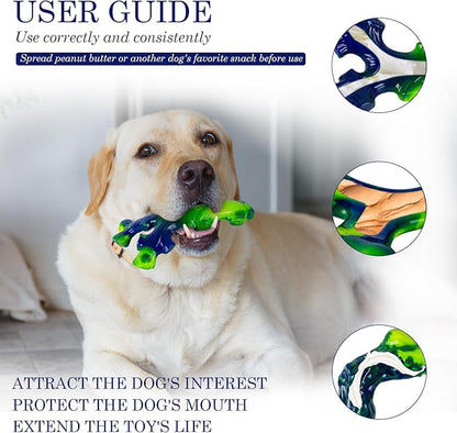 Frienhund 3-Pack Indestructible Nylon Dog Chew Toys for Aggressive Chewers - Long-Lasting Durable Bone-Shaped Toys, Large Breed Dogs, Tough Puppy Teeth Enrichment