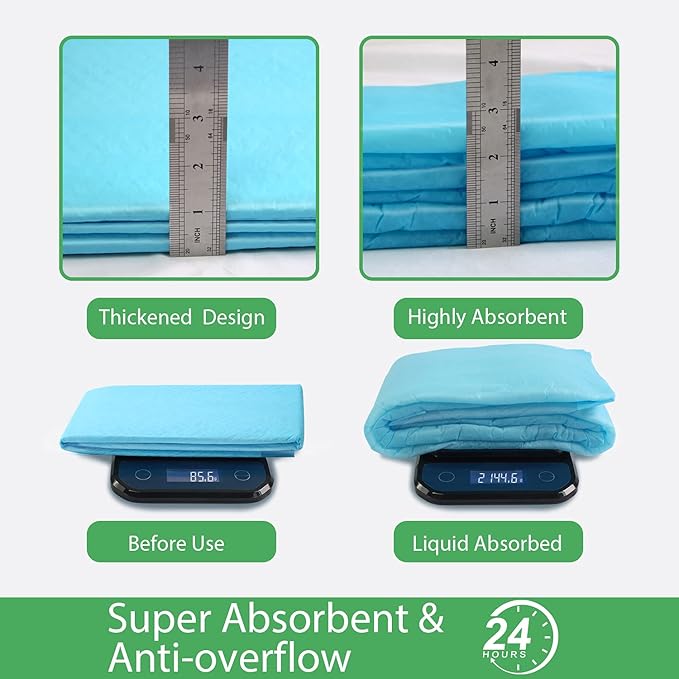 Deep Dear XLarge Dog Pads 28"x34", Puppy Pads for Potty Training, Heavy Absorbency Pee Pads for Dogs, Dog Potty Pads for Pups, Kittens, Rabbits, Quick Drying & No Leaking Pet Pads for Housetraining
