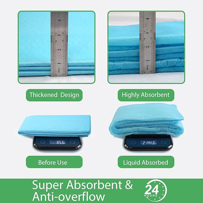 Deep Dear XLarge Dog Pads 28"x34", Puppy Pads for Potty Training, Heavy Absorbency Pee Pads for Dogs, Dog Potty Pads for Pups, Kittens, Rabbits, Quick Drying & No Leaking Pet Pads for Housetraining