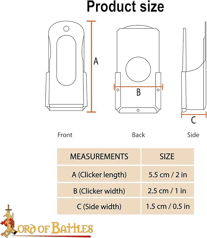 Lord of Battles U.S. D-Day Paratrooper Brass Cricket Clicker – Historical Reenactment Signal Device – Military Replica with Authentic Click Sound (2)