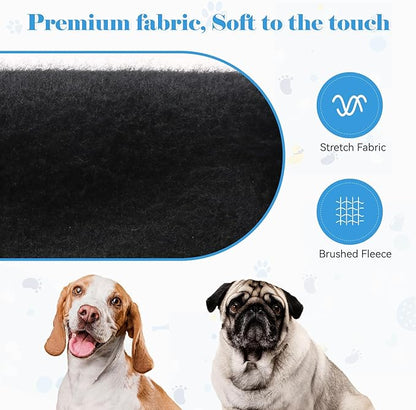 Solid Soft Brushed Fleece Dog Hoodie Sweatshirt with Pocket - Large Dogs (Black-XXL)