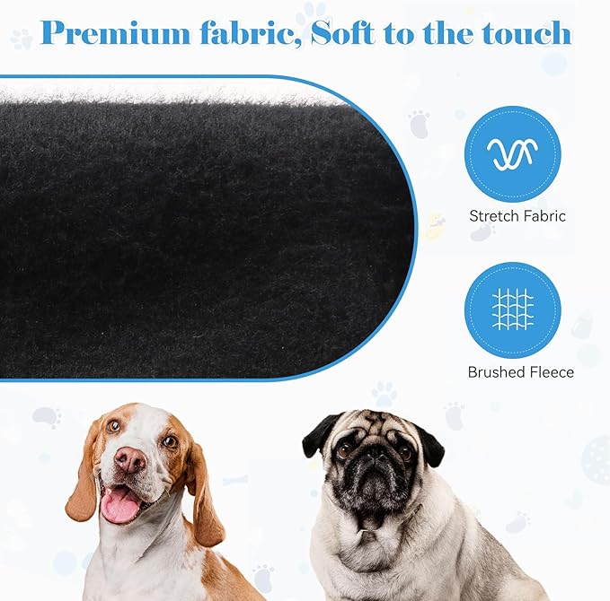 Dog Hoodie Sweater - Soft Solid Brushed Fleece Dog Clothes with Pocket (Black-Large)