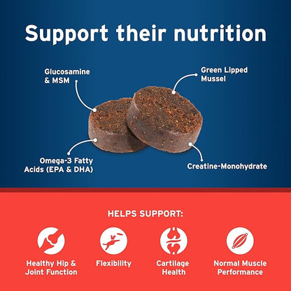 Pet Protect Dog Hip & Joint Supplement for Occasional Joint Stiffness, Vet-Formulated Synovi G3, Dog Glucosamine, Chicken-Flavored Soft Chews (240 Count)