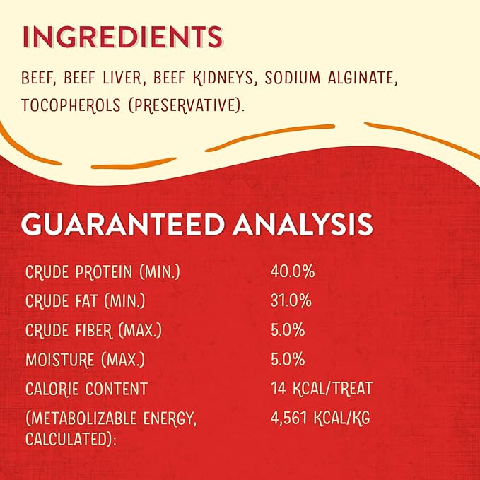 Stella & Chewy's Freeze-Dried Raw Wild Weenies Dog Treats - High-Protein Training Treats for Dogs & Puppies - All-Natural Grass-Fed Beef Recipe with 97% Meat & Organs - USA Made - 11.5 oz Bag