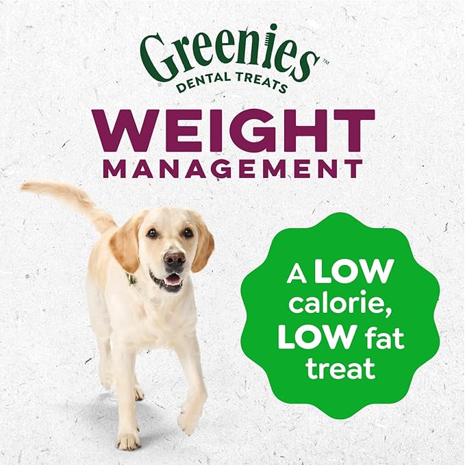 Greenies Veterinarian-Recommended Weight Management Adult Natural Dental Dog Treats Petite Size, 27 oz. Pack, 45 Count