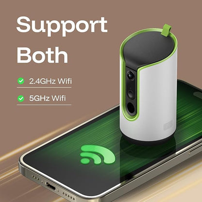 5MP Ultra HD Pet Camera - Dog Camera with Treat Dispenser, Remote Treat Tossing via Phone App, 360° Auto Tracking & Motion Alerts, 5G&2.4G WiFi for Cats Indoor