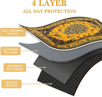 Qeils Washable Pee Pads for Dogs, 2 Pack Reusable Puppy Pads 36"x36" Super Absorbent Leakproof Dog Training Pads, Non-Slip Potty Pads for Crate, Floor, Couch, Whelping Pads Litter Mat Puppy Supplies