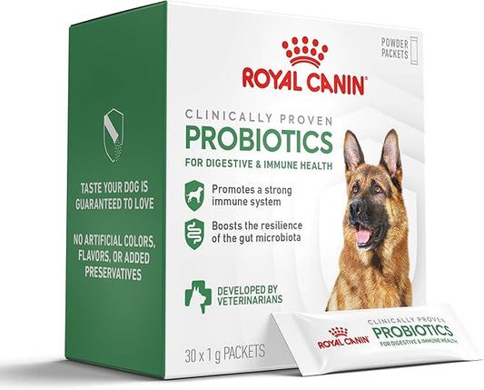 Royal Canin Probiotics for Dogs Digestive and Immune Health Powder Supplement for Dogs of All Ages, 30 Count