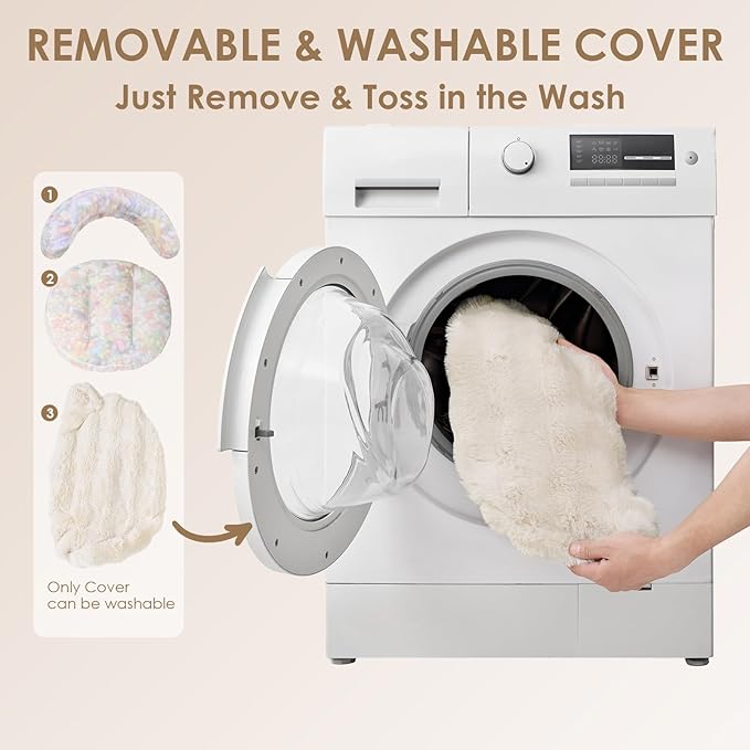 EHEYCIGA Extra Small Dog Bed and Cat Couch for Puppy and Kitten - Fluffy Faux Rabbit Fur Pet Sofa with Washable Removable Cover, Waterproof and Non-Slip, 20 Inch Cream