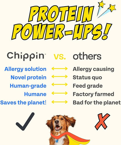 Chippin Fish & Sweet Potato Dog Training Treats (5oz, 1-Pack) | Natural Low-Fat, Low-Calorie Treats | Made in The USA | Grain-Free, Hypoallergenic, Chicken-Free Soft & Chewy Small Dog Treats