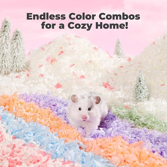 mini&moe Guinea Pigs Bedding Hamster Bedding: Moisture Absorbent and Dust-Free Natural Paper Small Pet Bedding - for Guinea Pigs, Hamsters, and Rabbits, 17 Liters